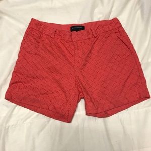 Banana Republic Coral Eyelet Lace Shorts Sz 0